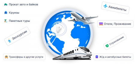 Поисковики авиабилетов, жд билетов, отелей, трансфера, санаториев, круизов, страховки